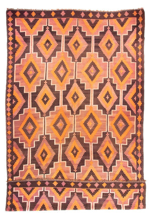 Dywan Kelim - Stary - 460 x 280 cm - wielokolorowy