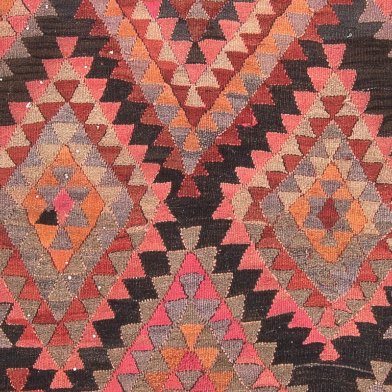 Biegacz Dywan Kelim - Stary - 460 x 143 cm - wielokolorowy