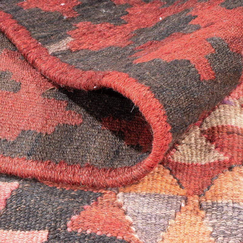 Biegacz Dywan Kelim - Stary - 460 x 143 cm - wielokolorowy