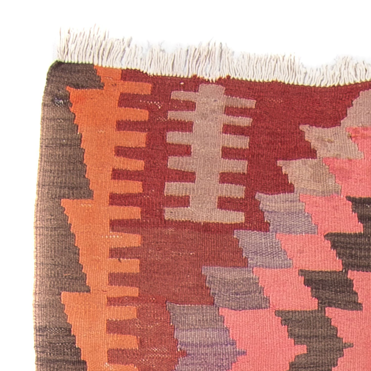 Biegacz Dywan Kelim - Stary - 270 x 110 cm - wielokolorowy