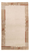 Dywan z Nepalu 80x150cm - Dywan wełniany - Prostokątny / Beżowy / 80 x 150 cm Prostokątny