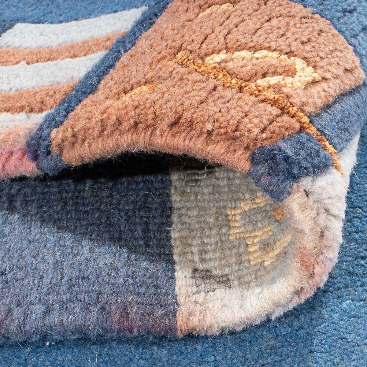 Dywan z Nepalu - 160 x 90 cm - niebieski