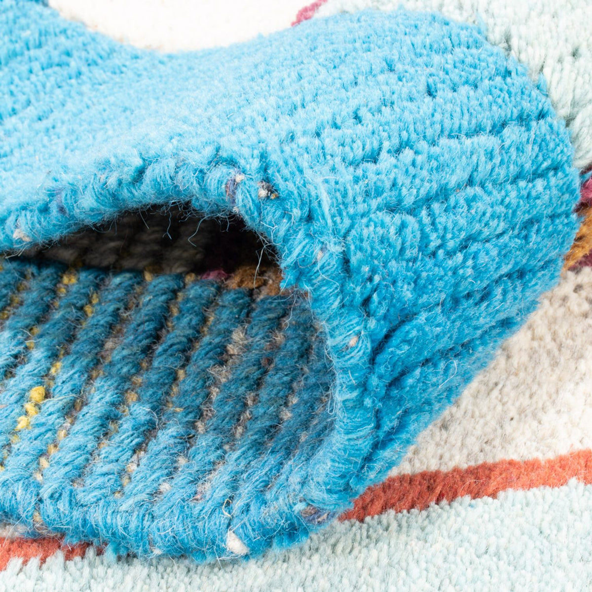 Dywan z Nepalu - 140 x 70 cm - turkusowy