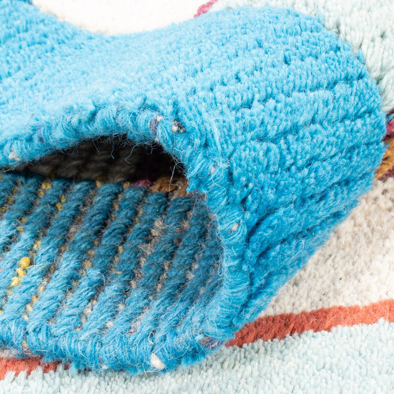 Dywan z Nepalu - 140 x 70 cm - turkusowy