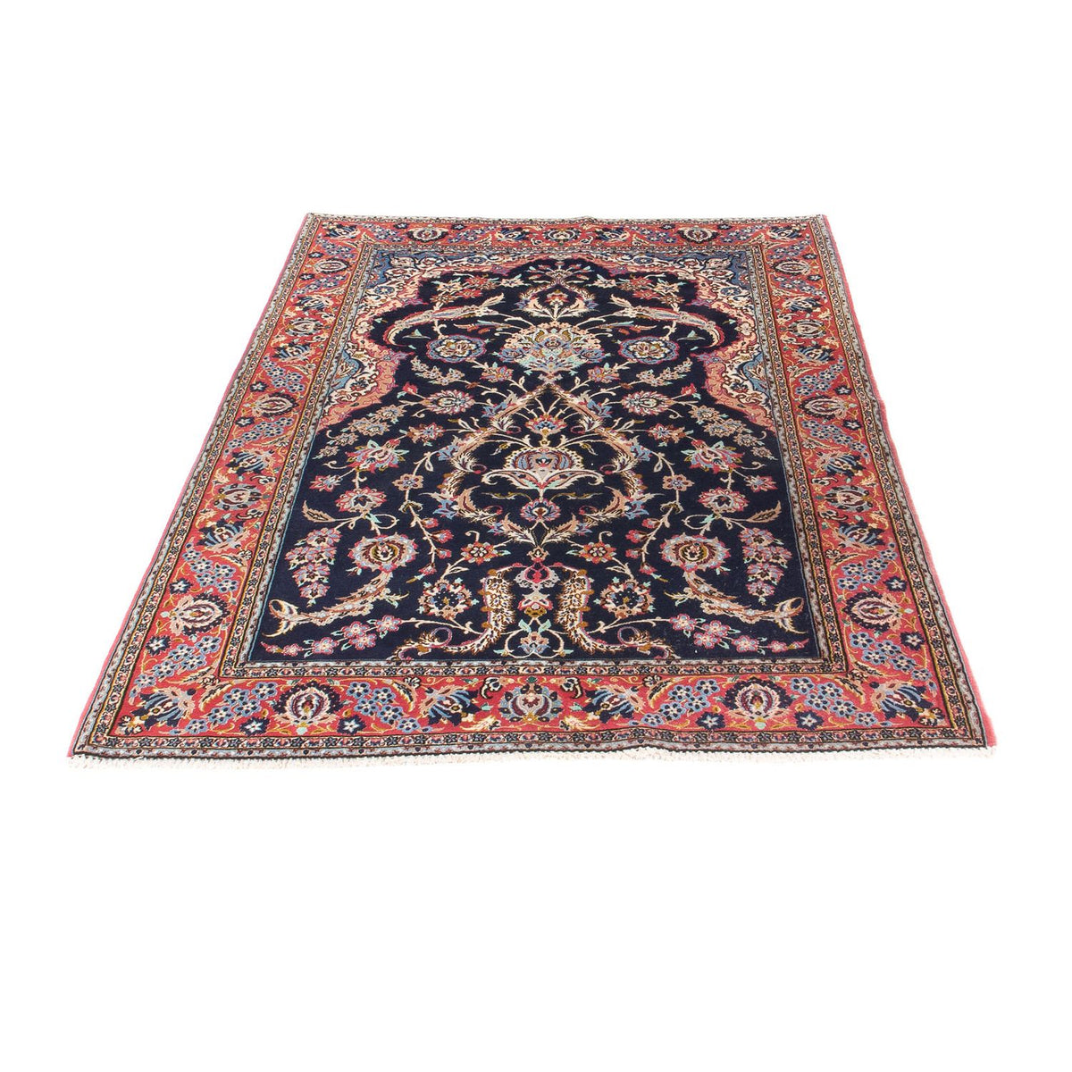 Dywan perski - Isfahan - Premium - 170 x 110 cm - ciemnoniebieski