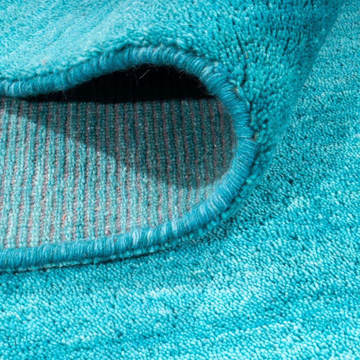 Dywan Gabbeh - Miękki kwadratowy  - 200 x 200 cm - turkusowy