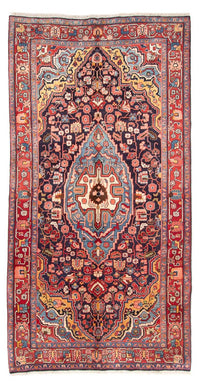 Biegacz Perski dywan - Nomadyczny - 278 x 143 cm - ciemnoniebieski