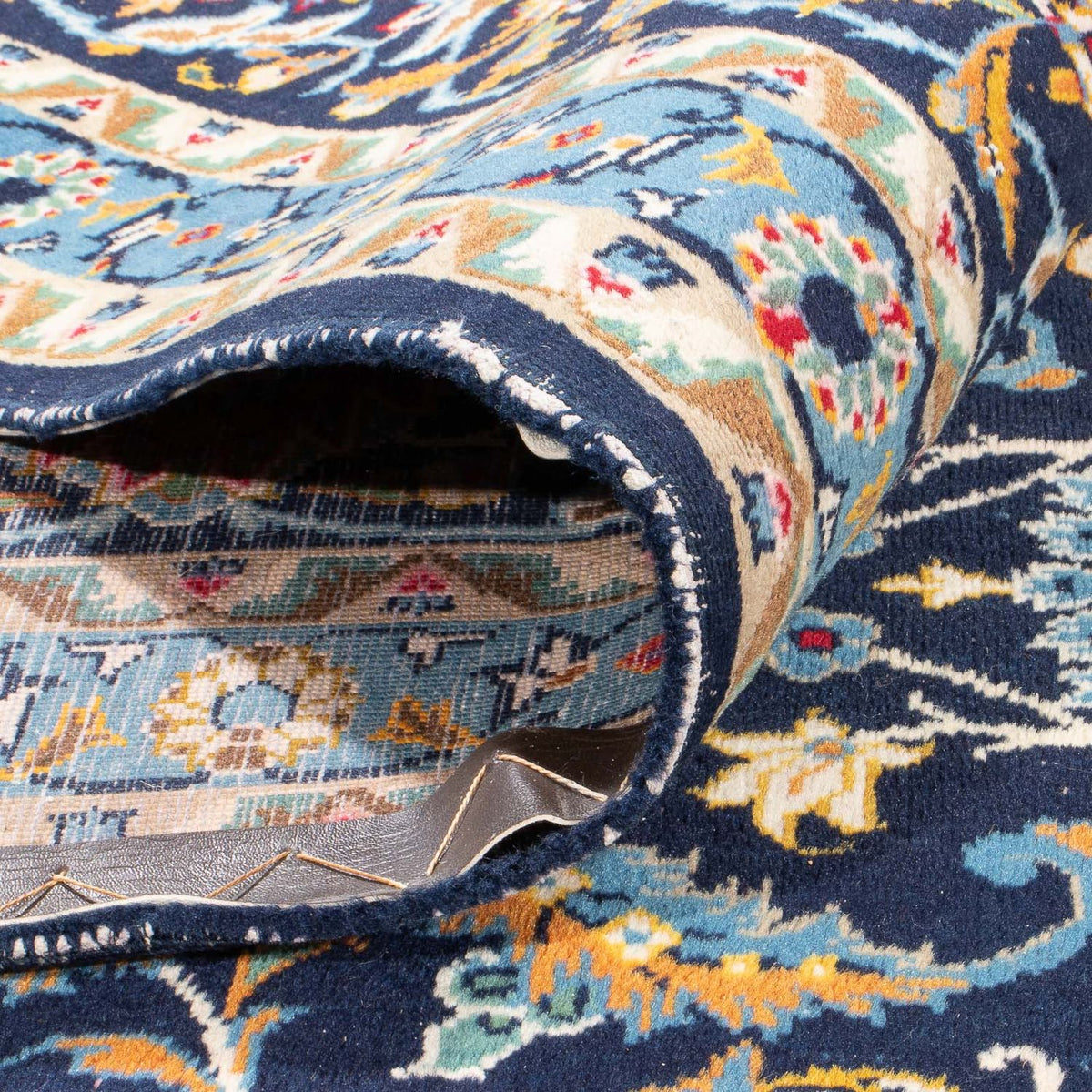 Dywan perski - Keshan - 390 x 300 cm - ciemnoniebieski