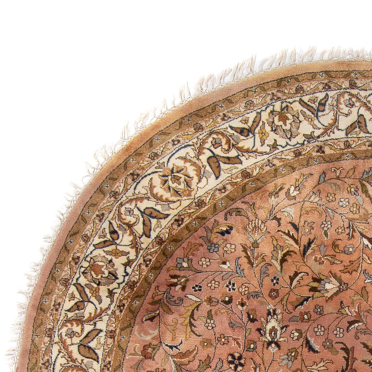 Orientalny dywan - Indus okrągły  - 245 x 245 cm - łososiowy