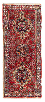 Biegacz Dywan perski - Bijar - 207 x 82 cm - czerwony