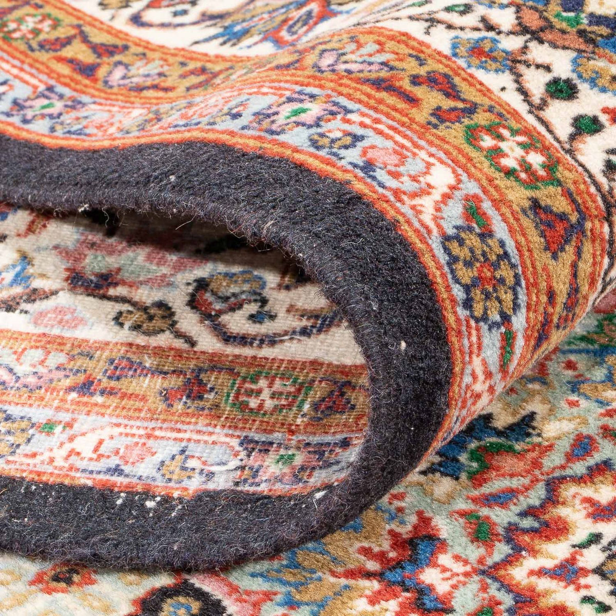 Orientalny dywan - Hereke - 252 x 176 cm - ciemnoniebieski