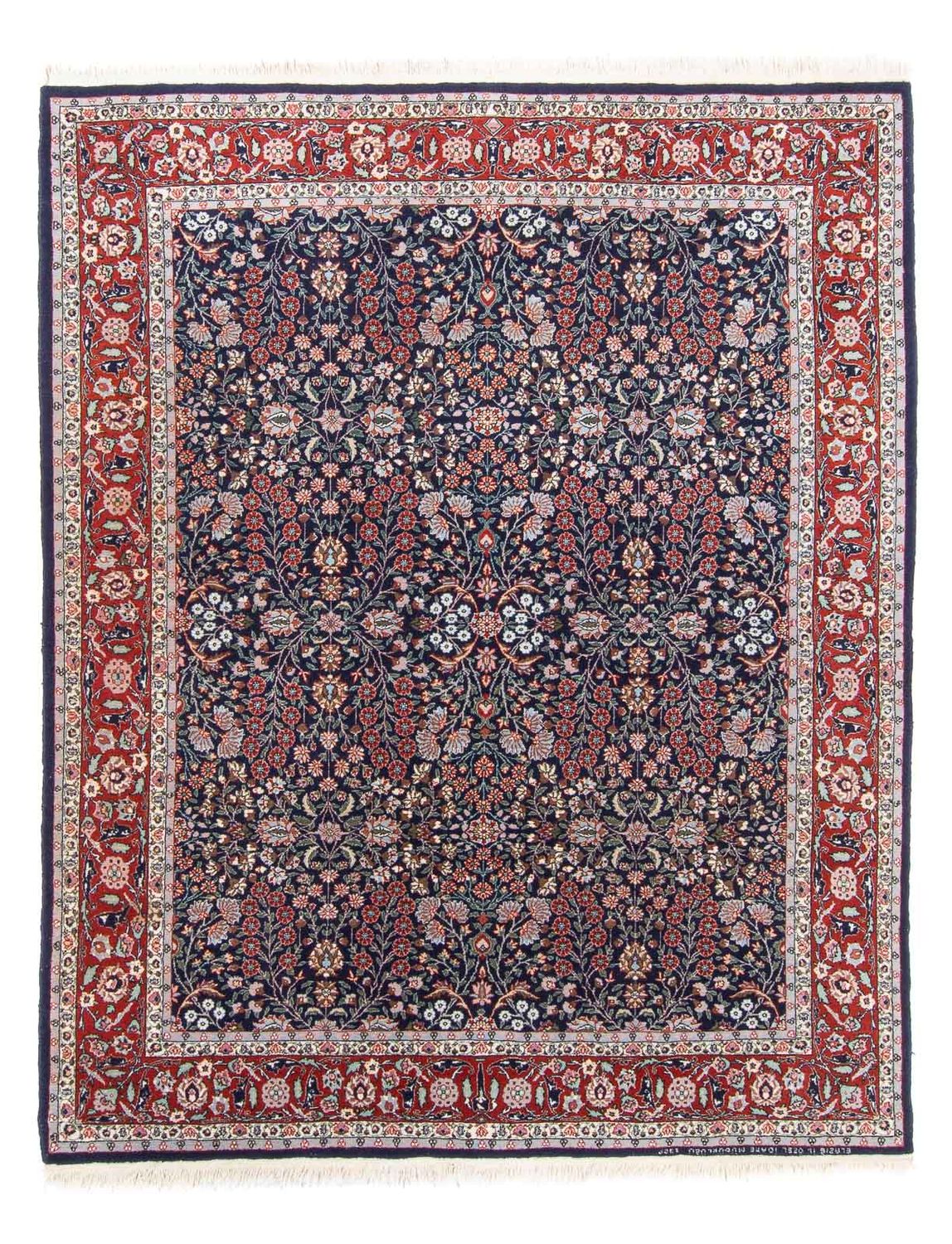 Orientalny dywan - Hereke - 230 x 176 cm - ciemnoniebieski