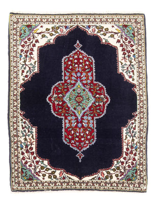 Dywan perski - Tabriz - Królewski - 96 x 76 cm - ciemnoniebieski