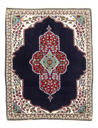 Dywan perski - Tabriz - Królewski - 96 x 76 cm - ciemnoniebieski