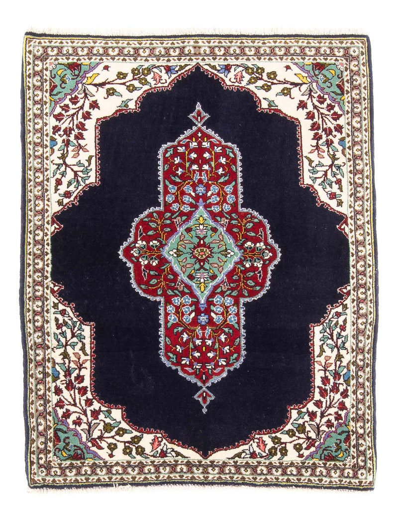 Dywan perski - Tabriz - Królewski - 96 x 76 cm - ciemnoniebieski