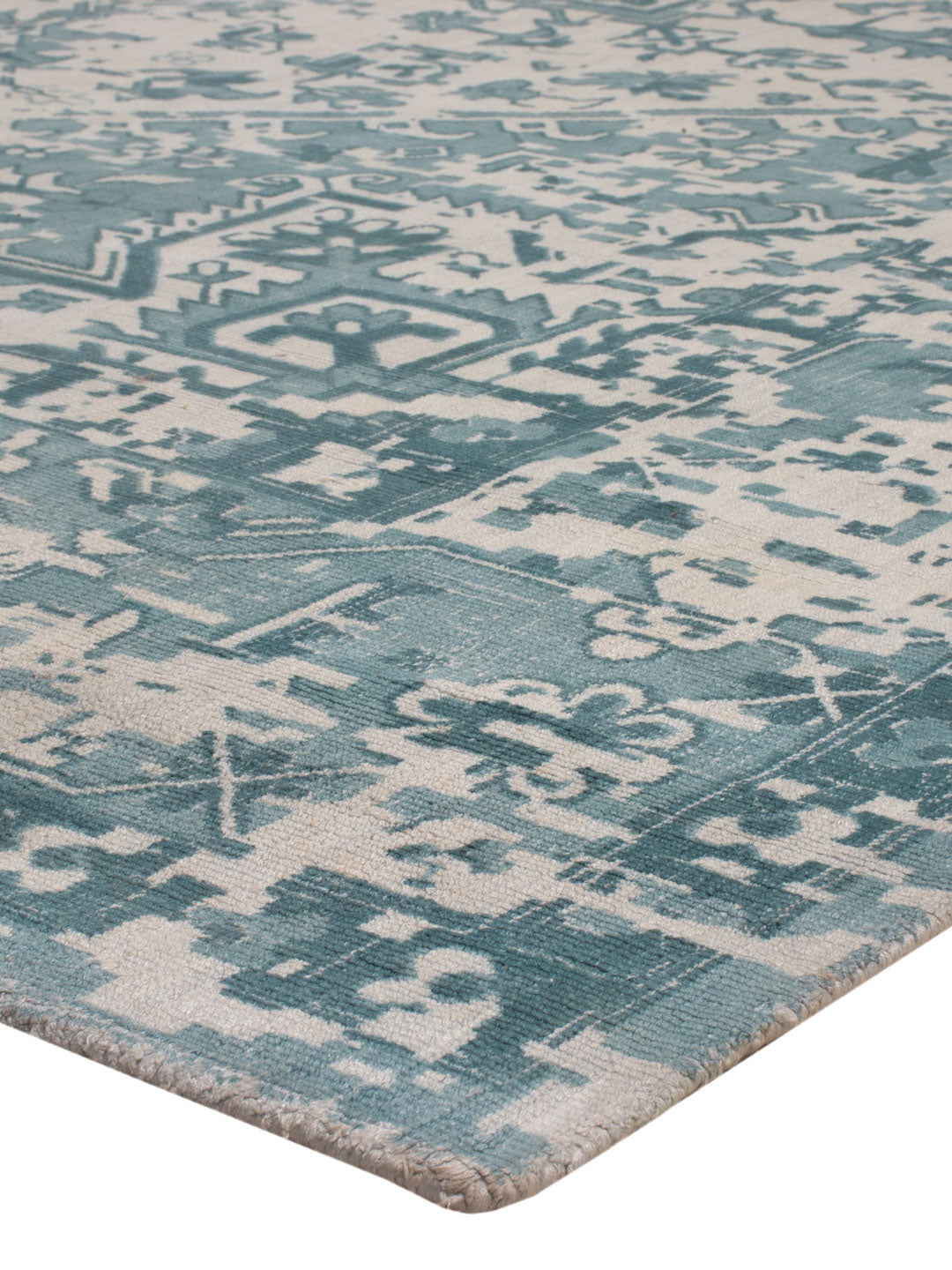 Viskose Teppich - 300 x 230 cm - türkis