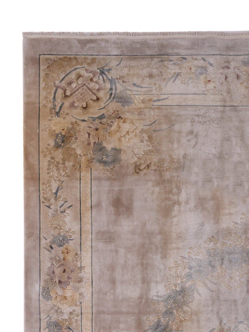 Dywan z jedwabiu - jedwab chiński - 305 x 190 cm - karmelowy