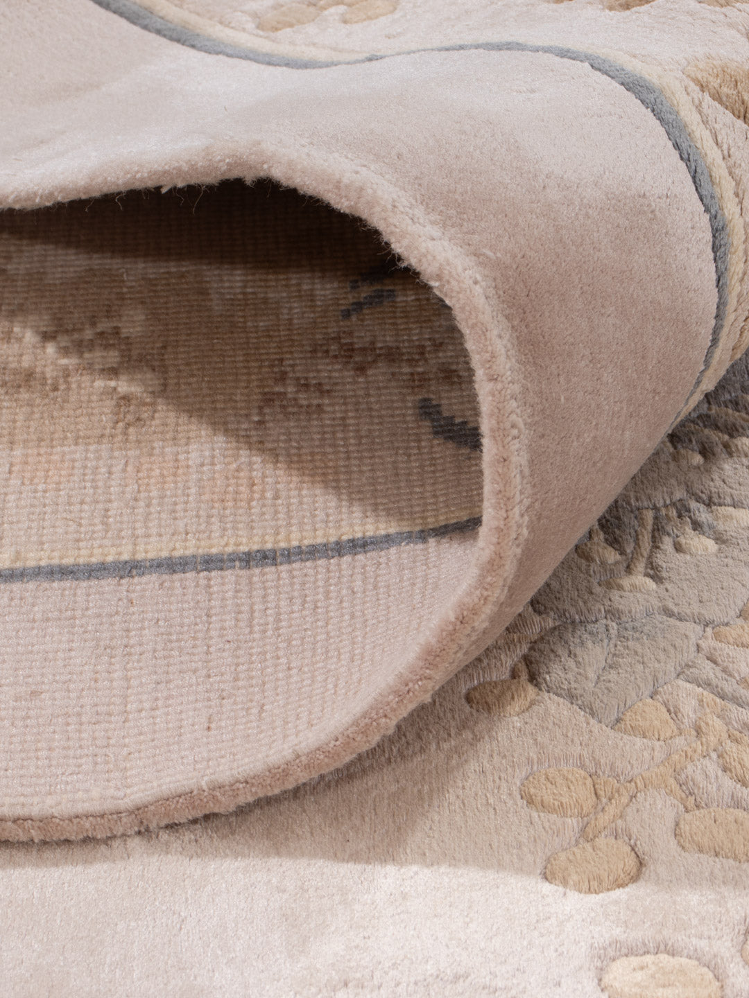 Dywan z jedwabiu - jedwab chiński - 305 x 190 cm - karmelowy