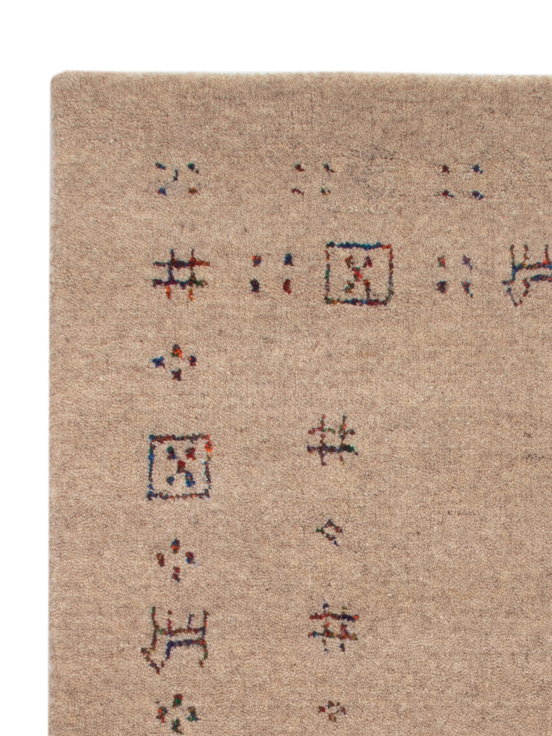 Gabbeh Teppich - Loribaft Softy - 90 x 60 cm - hellbeige