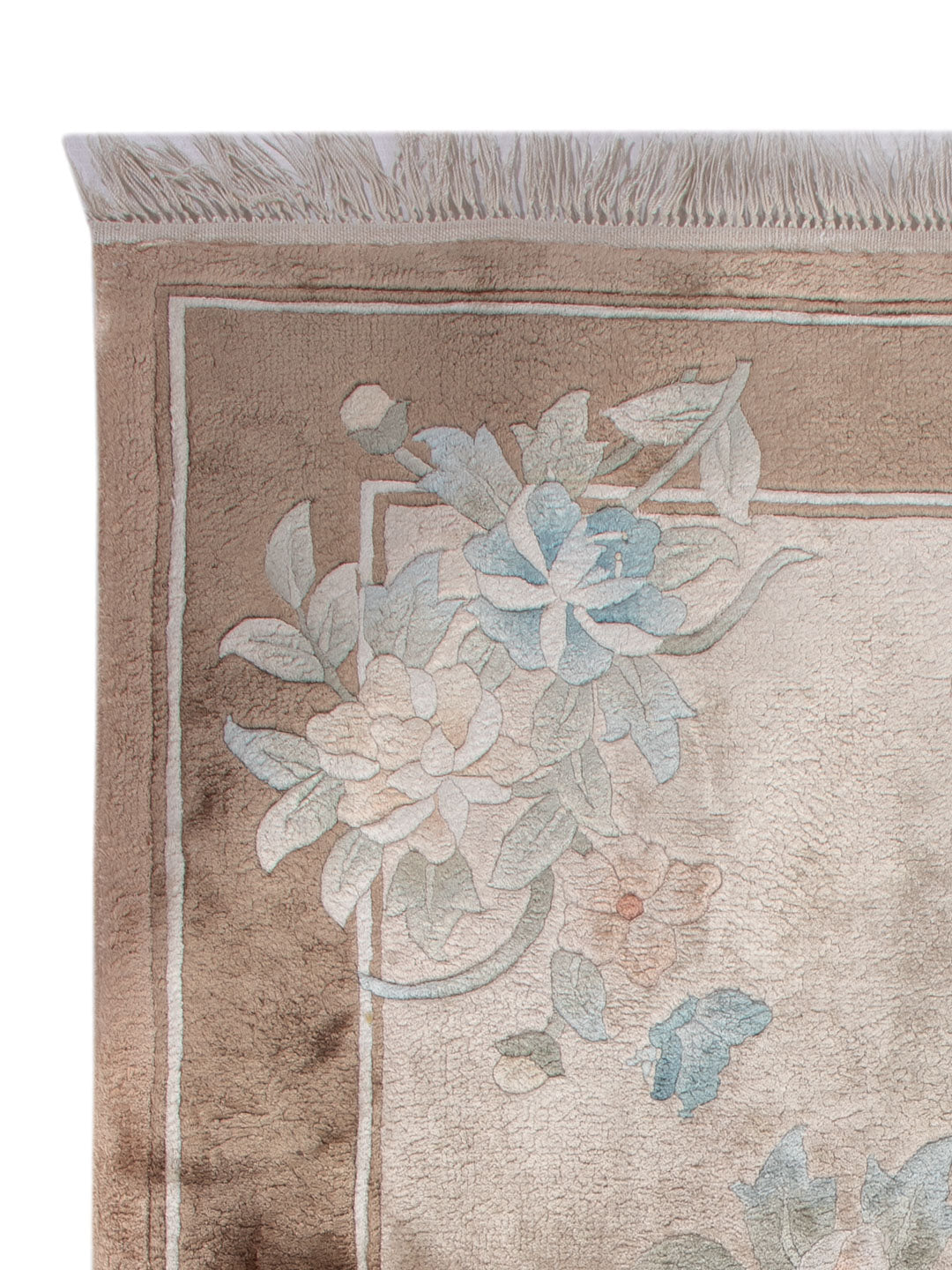 Dywan z jedwabiu - jedwab chiński - 90 x 60 cm - karmelowy