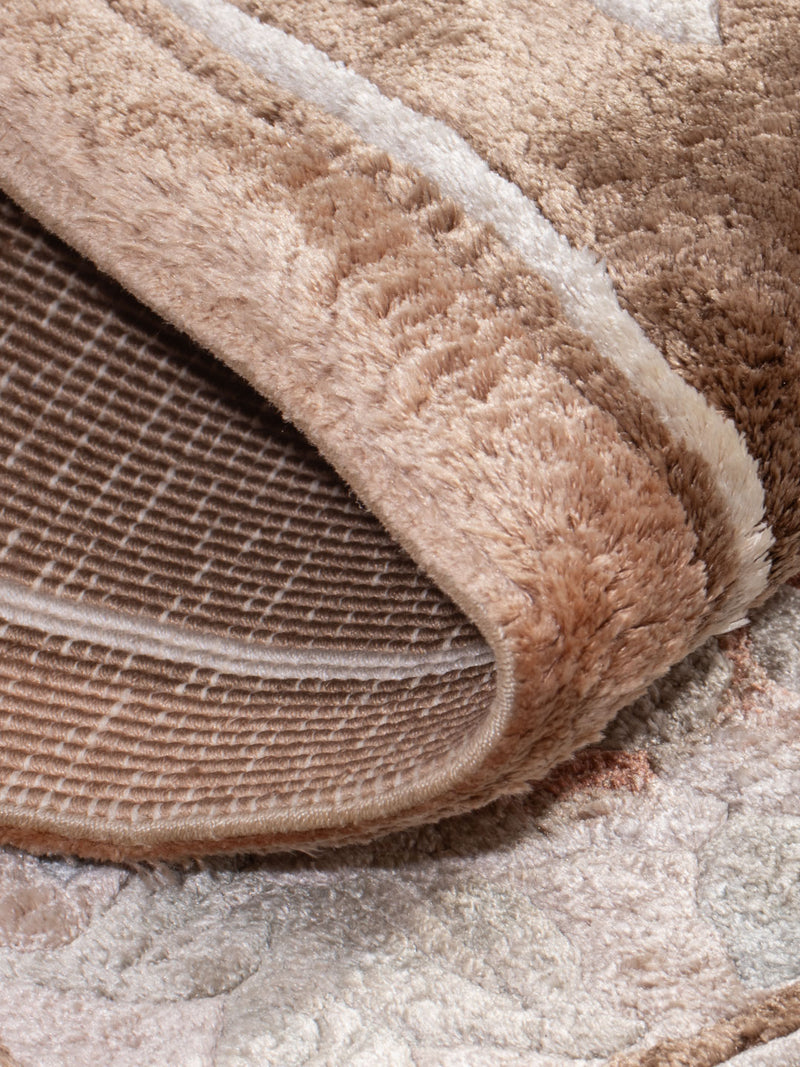 Dywan z jedwabiu - jedwab chiński - 90 x 60 cm - karmelowy