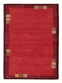 Wollteppich - 160 x 90 cm - rot
