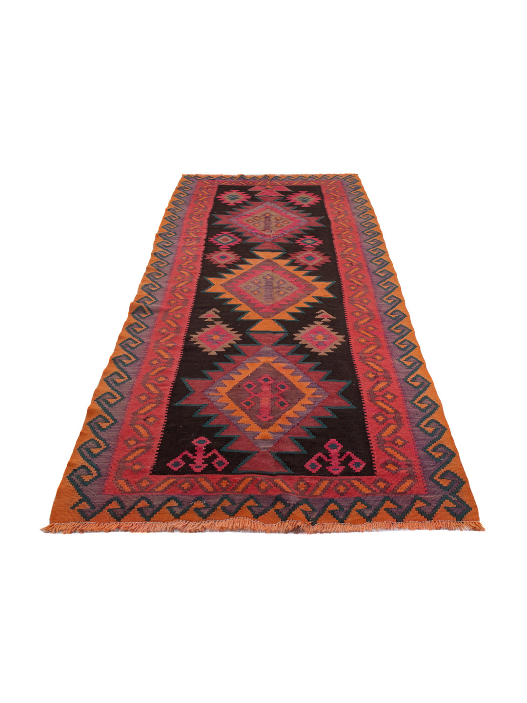 Kelim Teppich - Old - 360 x 150 cm - rost
