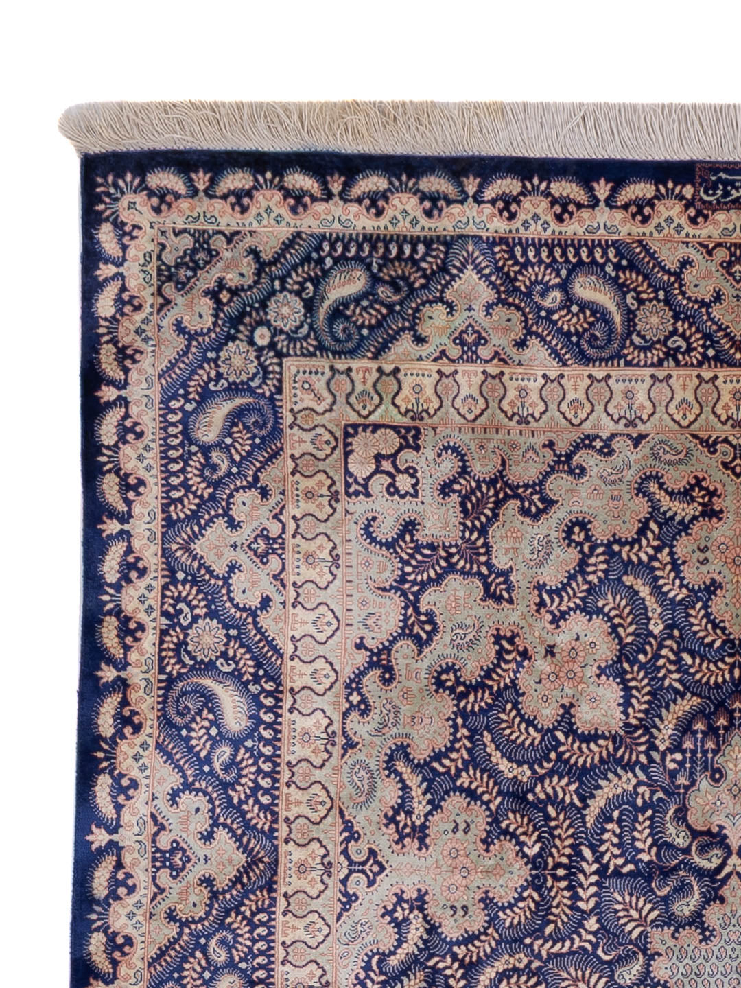 Seidenteppich - Ghom Seide - Premium - 150 x 96 cm - hellblau