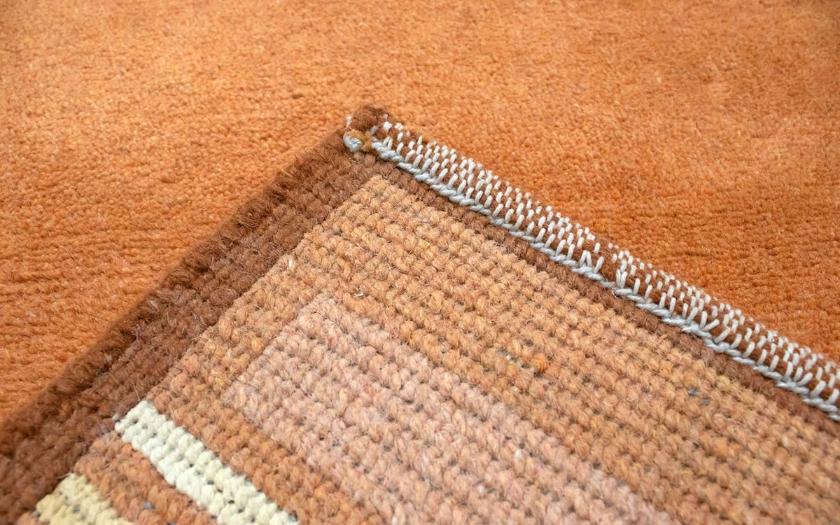 Dywan z Nepalu - 137 x 73 cm - pomarańczowy