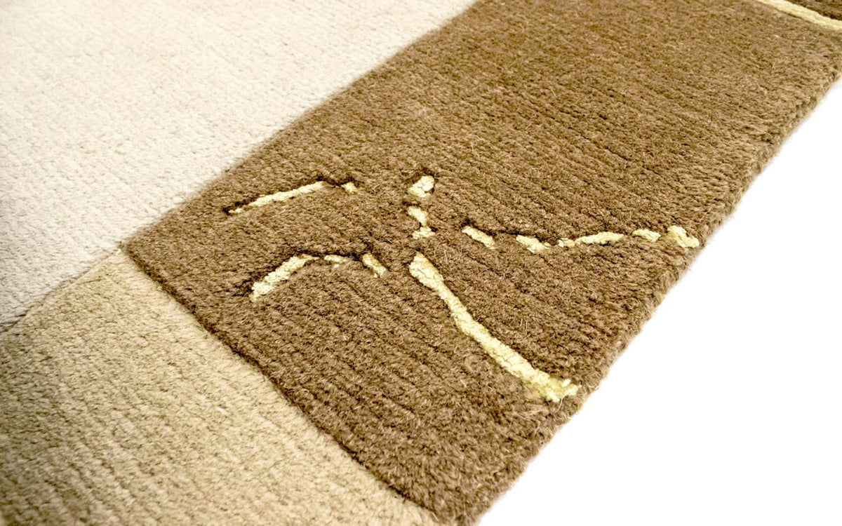 Dywan z Nepalu - 197 x 143 cm - beżowy