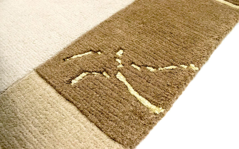 Dywan z Nepalu - 197 x 143 cm - beżowy