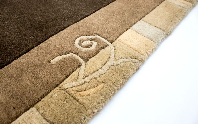 Dywan z Nepalu - 197 x 143 cm - brązowy