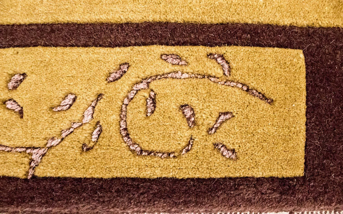 Dywan z Nepalu - 193 x 143 cm - złoto