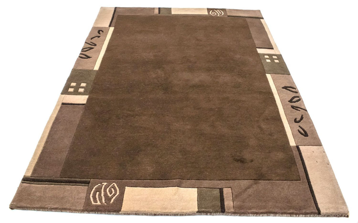 Dywan z Nepalu - 199 x 144 cm - brązowy