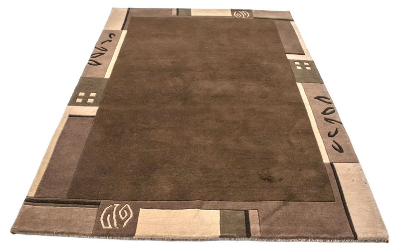 Dywan z Nepalu - 199 x 144 cm - brązowy