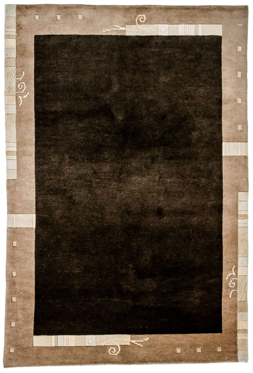 Dywan z Nepalu - 201 x 141 cm - brązowy