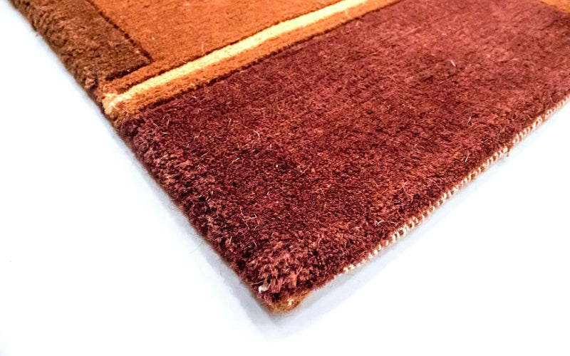 Dywan z Nepalu - 201 x 146 cm - pomarańczowy