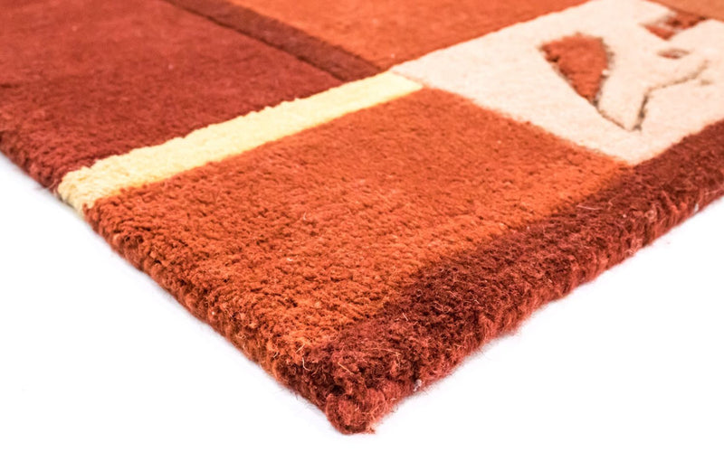 Dywan z Nepalu - 242 x 173 cm - pomarańczowy