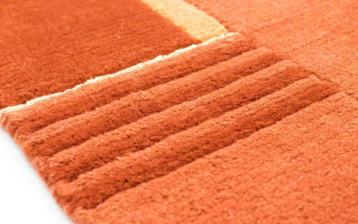 Dywan z Nepalu - 238 x 170 cm - pomarańczowy