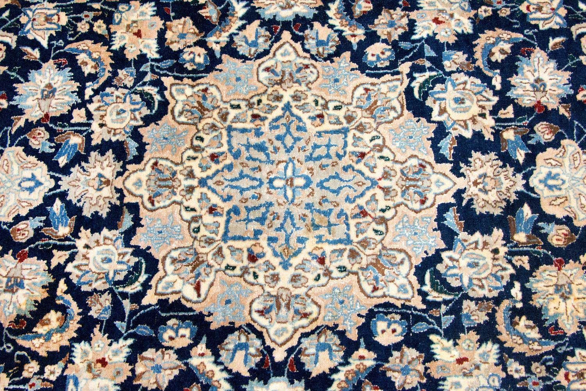 Dywan perski - Nain - Premium - 236 x 135 cm - ciemnoniebieski