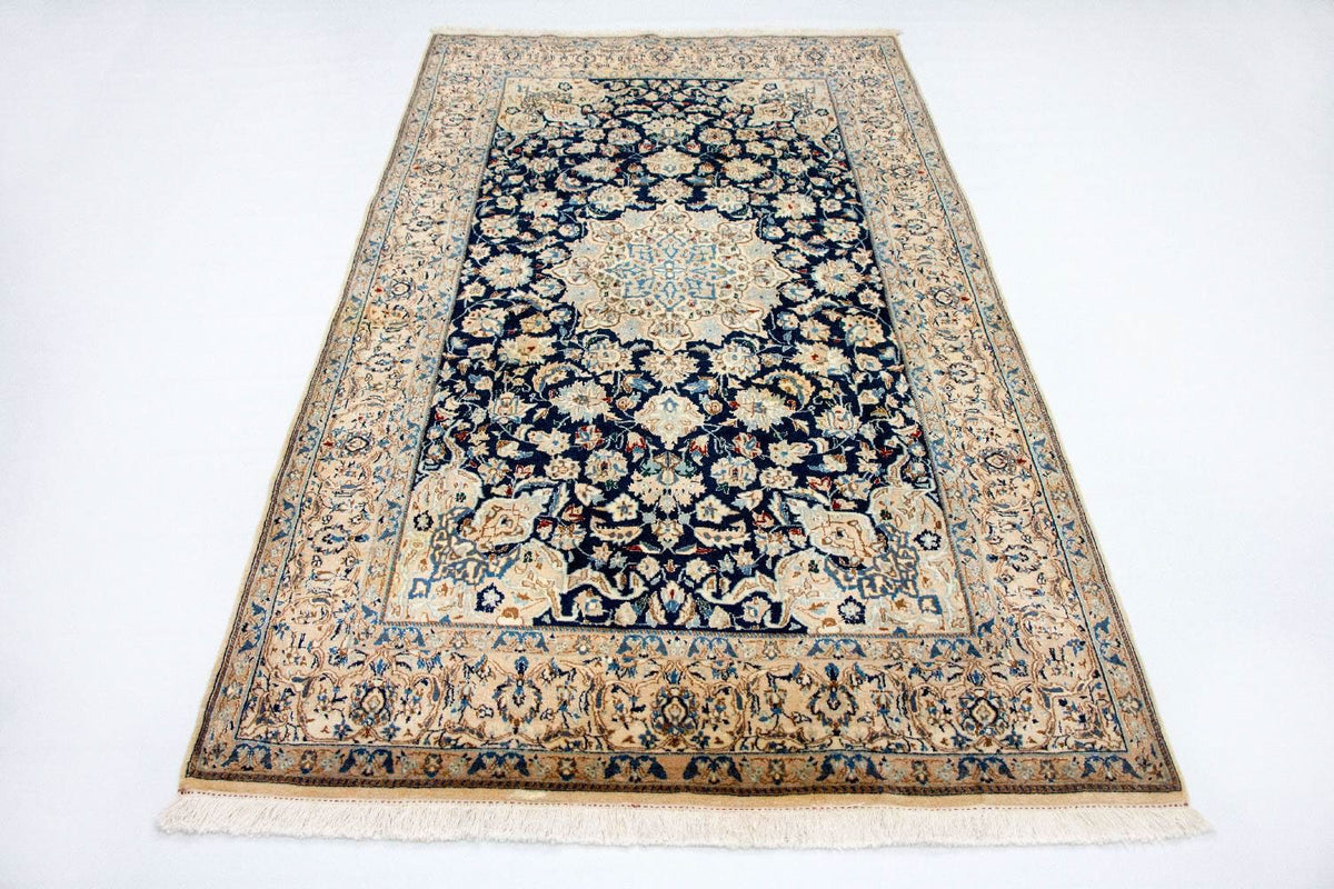Dywan perski - Nain - Premium - 236 x 135 cm - ciemnoniebieski