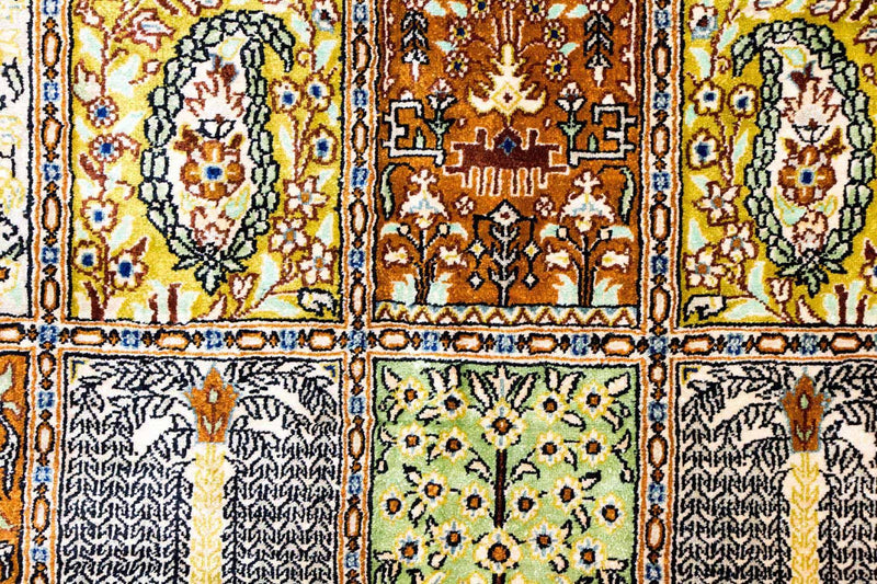 Jedwabny dywan - Ghom Silk - Premium - 152 x 101 cm - wielokolorowy