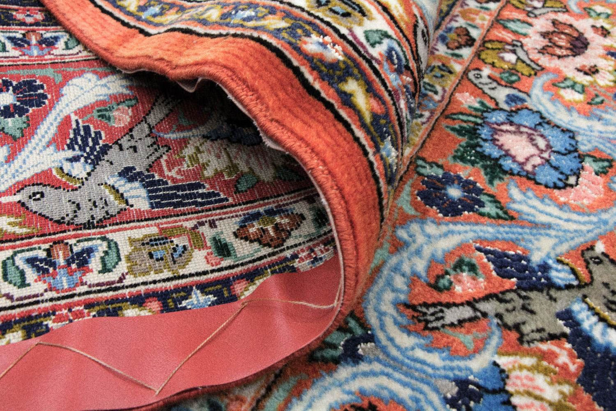 Dywan perski - Isfahan - Premium - 160 x 106 cm - ciemnoniebieski