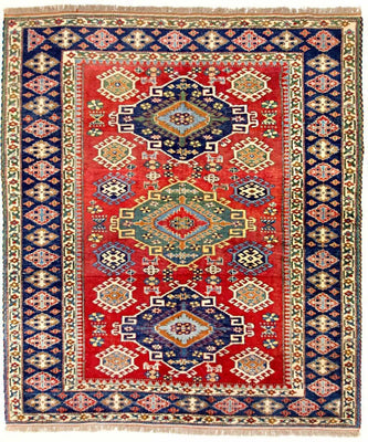 Dywan Ziegler - Kazak kwadratowy  - 217 x 193 cm - czerwony