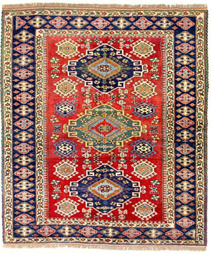 Dywan Ziegler - Kazak kwadratowy  - 217 x 193 cm - czerwony