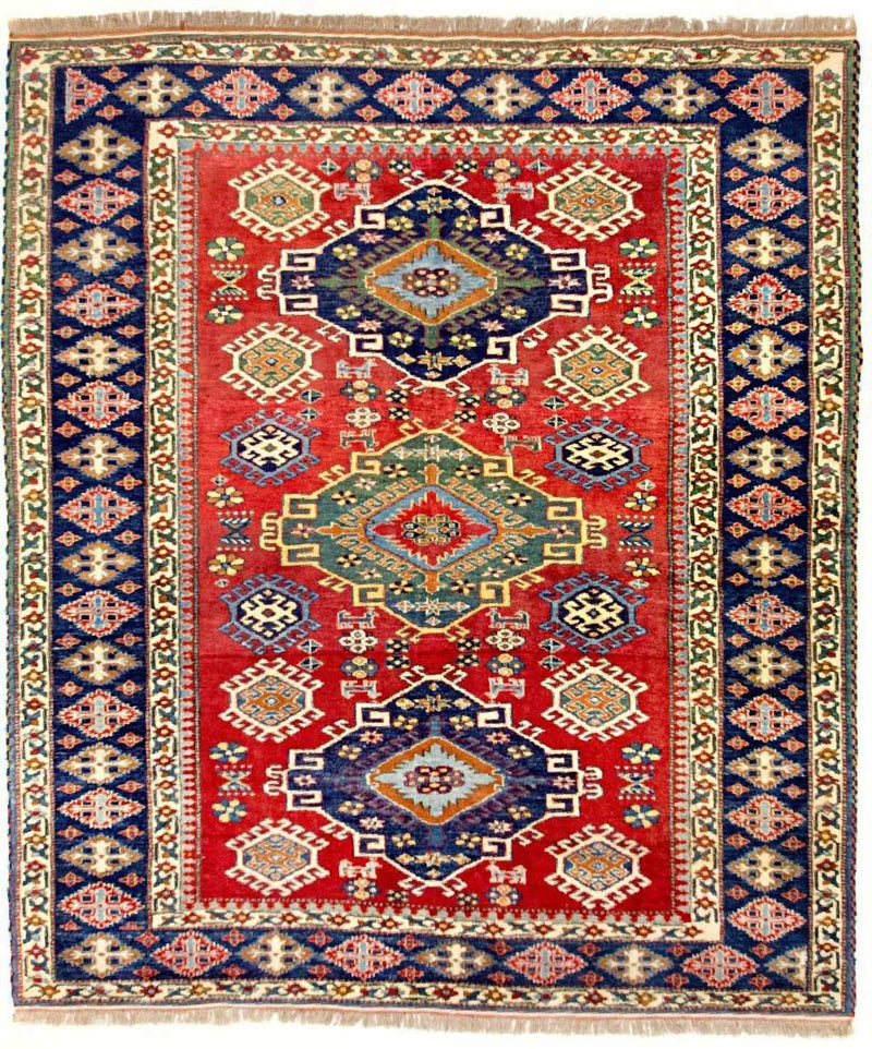 Dywan Ziegler - Kazak kwadratowy  - 217 x 193 cm - czerwony