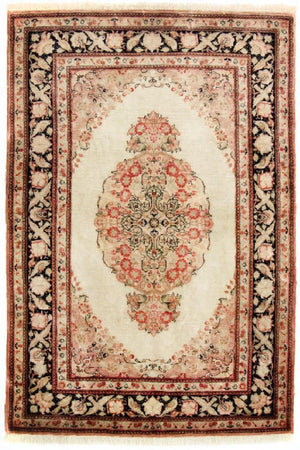 Jedwabny dywan - Ghom Silk - Premium - 120 x 70 cm - beżowy