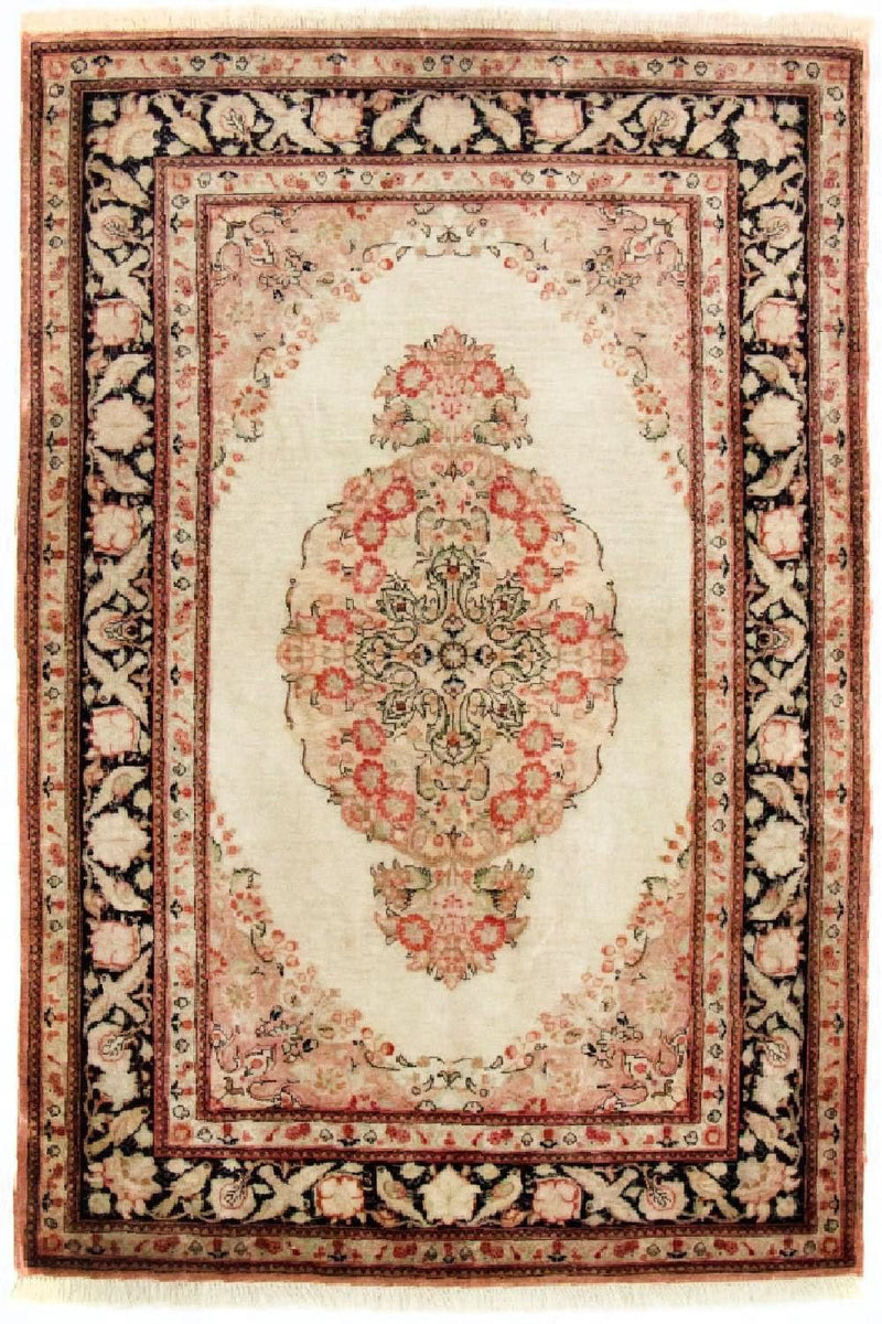 Jedwabny dywan - Ghom Silk - Premium - 120 x 70 cm - beżowy