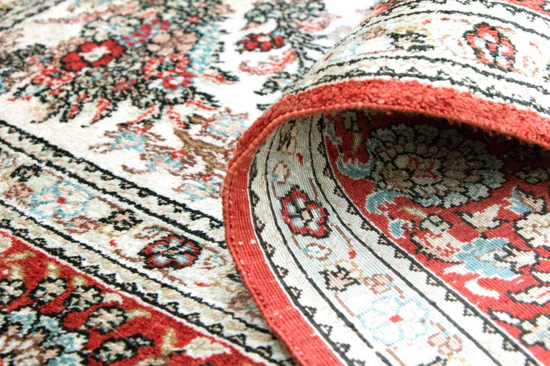 Dywan z jedwabiu - jedwab chiński - 149 x 96 cm - beżowy