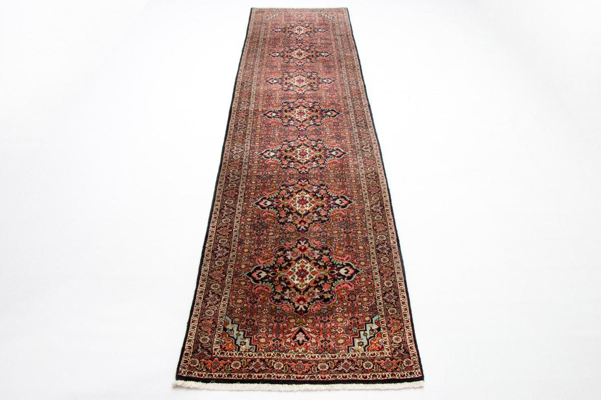 Biegacz Perski dywan - Bijar - Royal - 397 x 89 cm - czerwony